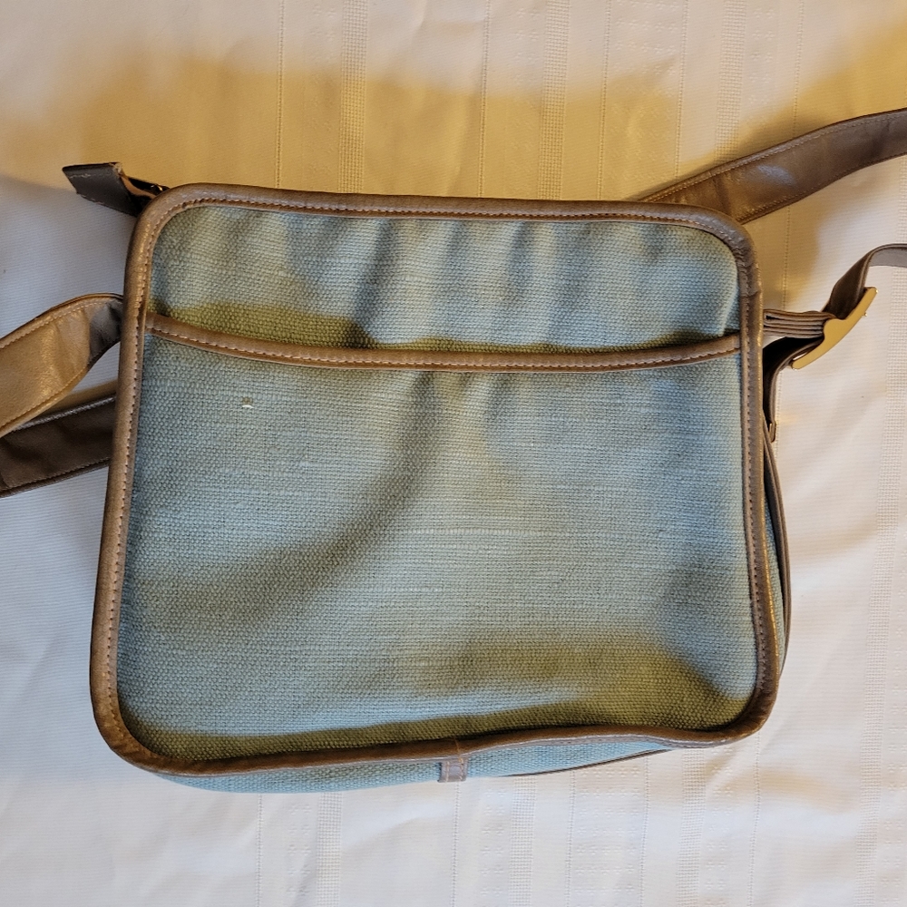 Vintage Mary Ann Rosenfeld Women's Blue and Brown Handbag Purse - Picture 11 of 14
